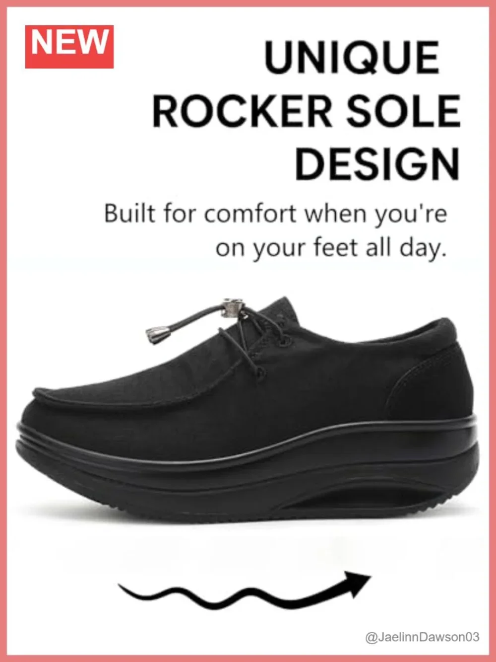 Orthopedic Platform Loafers 2 Inch Rocker Sole Comfort Slip-On